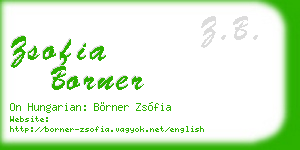 zsofia borner business card